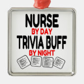 Trivia Buff Nurse Ornament Aus Metall (Vorne)