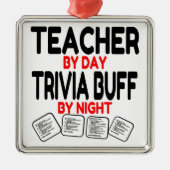 Trivia Buff Teacher Ornament Aus Metall (Vorne)