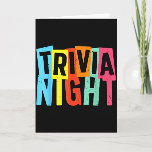 Trivia Night Art For Men Women Trivia Host Trivia Karte (Vorderseite)