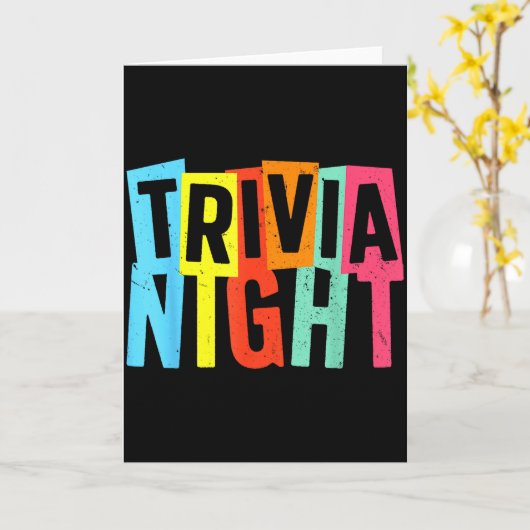 Trivia Night Art For Men Women Trivia Host Trivia Karte (Gelbe Blume)