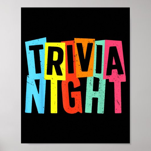 Trivia Night Art For Men Women Trivia Host Trivia Poster (Vorne)
