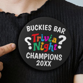 Trivia Night Game Nacht bunte Fun Quiz Award Button