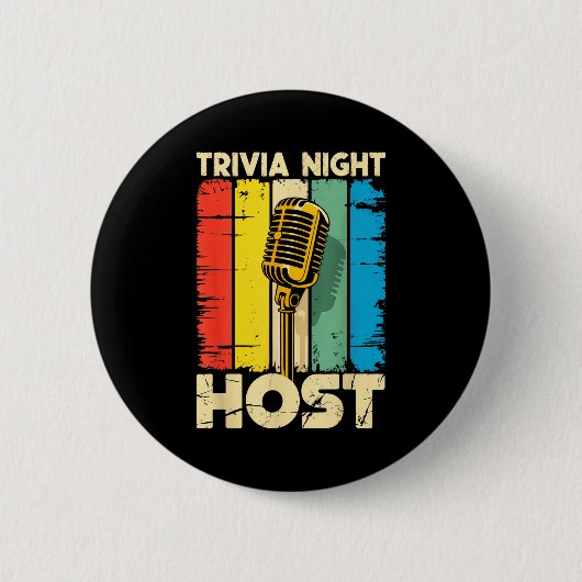 Trivia Night Host Quiz Game Entertainer Moderator Button (Vorderseite)