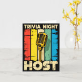 Trivia Night Host Quiz Game Entertainer Moderator  Karte (Gelbe Blume)