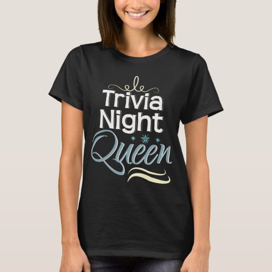 Trivia Night Queen Bar Quiz Game Lover Women Gift T-Shirt (Vorderseite)
