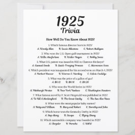 Trivia-Spiel 1925 | 100. Geburtstagsparty