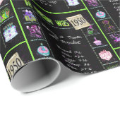 Trivia zum Geburtstag 1950 Geschenkpapier (Rolleneckpunkt)