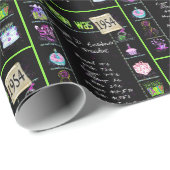 Trivia zum Geburtstag 1954 Geschenkpapier (Rolleneckpunkt)