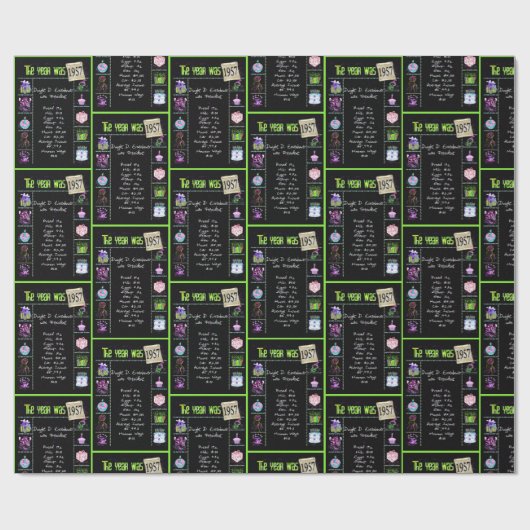 Trivia zum Geburtstag 1957 Geschenkpapier (Flach)