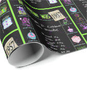 Trivia zum Geburtstag 1957 Geschenkpapier (Rolleneckpunkt)