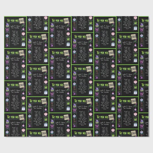 Trivia zum Geburtstag 1964 Geschenkpapier (Flach)