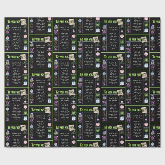 Trivia zum Geburtstag 1975 Geschenkpapier (Flach)