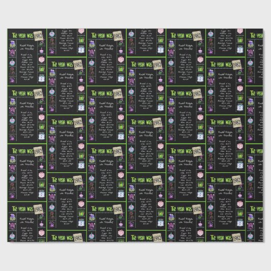 Trivia zum Geburtstag 1982 Geschenkpapier (Flach)