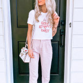 TRIXIE 70's Retro Pink Bleibe Groovy Baby Hippie T-Shirt