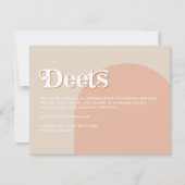 TRIXIE Blush Retro Arched Details Card der 70er Ja Einladung (Vorderseite)