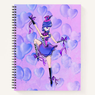 Trixie Cute Ballerina Blaue Ballons Notizblock