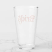 TRIXIE Retro 70er Jahre Groovy Bride Bachelorette Glas (Rückseite)