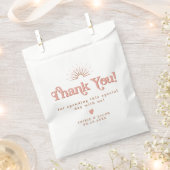 TRIXIE Retro 70er Jahre Pink & Orange Gastgeschenk Geschenktütchen (Ausgeschnitten)