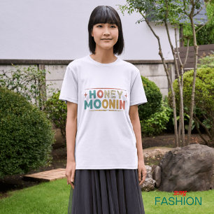 TRIXIE Retro 70er Jahre Thema Honeymoonin' Braut  T-Shirt