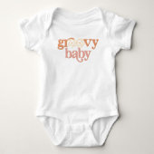 TRIXIE Retro 70er Jahre Themed Groovy Baby Baby Strampler (Vorderseite)