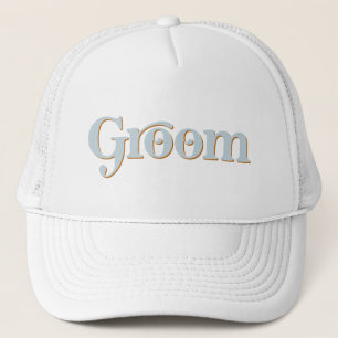 TRIXIE Retro 70er Themed Blue und Orange Groom Truckerkappe