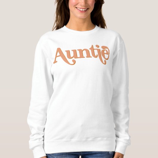 TRIXIE Retro 70er Themed Orange Groovy Auntie Sweatshirt (Vorderseite)