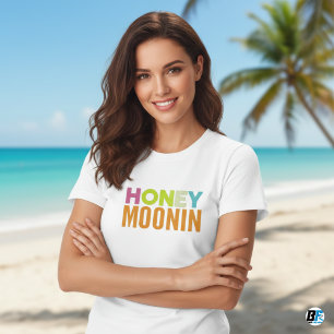 TRIXIE Retro 70er-Themen-Honeymoonin-Braut T-Shirt