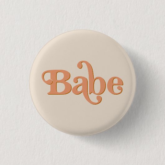 TRIXIE Retro 70's Das Party Bachelorette Babe Button (Vorderseite)