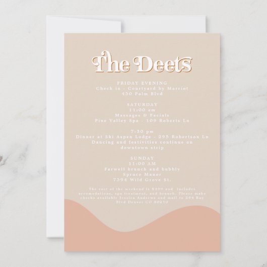 TRIXIE Retro 70's Disco Einladung (Rückseite)