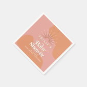 TRIXIE Retro 70's Groovy Pink Orange Babydusche Serviette (Ecke)