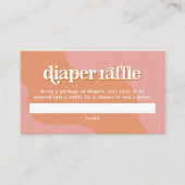 TRIXIE Retro 70's rosa & orange Windel-Karte Platzkarte (Vorderseite)