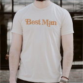 TRIXIE Retro 70's Themed Burnt Orange Best Man T-Shirt