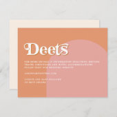 TRIXIE Retro Arched Deets Details Card der 70er Ja Einladung (Vorne/Hinten)