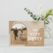 TRIXIE Retro Arted Foto Boho Weihnachtskarte Einladung (Stehend Vorderseite)