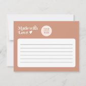 TRIXIE Retro Blush Beige Business dank Karte (Rückseite)