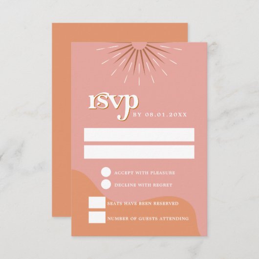 TRIXIE Retro Pink und Orange 70er UAWG Postkarte (Vorne/Hinten)