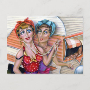 Trixie Schwestern: Die rosa Trailer-Serie Postkarte