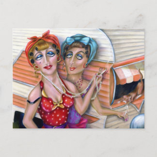 Trixie Schwestern: Die rosa Trailer-Serie Postkarte