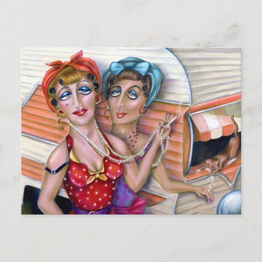 Trixie Schwestern: Die rosa Trailer-Serie Postkarte (Vorderseite)