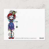 Trixy Pixie Stick Rainbow Circus Freak Postkarte (Rückseite)
