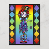 Trixy Pixie Stick Rainbow Circus Freak Postkarte (Vorderseite)