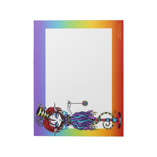 Trixy Pixie Stick Sideshow Circus BIG Notepad Notizblock (Rotiert)