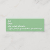 TRJ Kunst-Schablone Mini Visitenkarte (Rückseite)