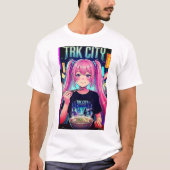 TRK CITY ANIME-MÄDCHEN RETRO-STIL TSHIRT (Vorderseite)
