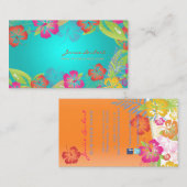 TRO-BOLD TROPISCHE BLUME, HIBISKUS VISITENKARTE (Vorne/Hinten)