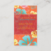 TRO-BOLD TROPISCHE BLUME, HIBISKUS VISITENKARTE (Rückseite)