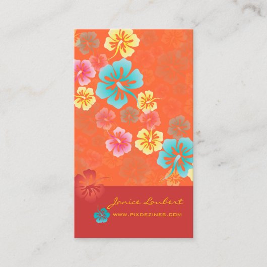 TRO-BOLD TROPISCHE BLUME, HIBISKUS VISITENKARTE (Vorderseite)