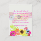 TRO-BOLD TROPISCHE BLUME/HINTERGRUND VISITENKARTE (Rückseite)