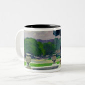 Trocadero Gärten und Nashorn durch Jacquemart Zweifarbige Tasse (Vorderseite Links)