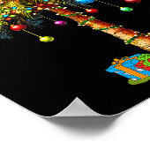 Trocal Christmas Hawaiian Santa Xmas Lights Palm T Poster (Ecke)